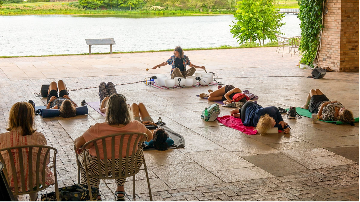 Singing Bowl Meditation at Chicago Botanic Garden